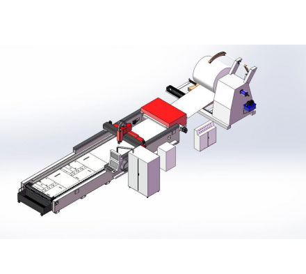 Fully-auto fiber laser blanking line