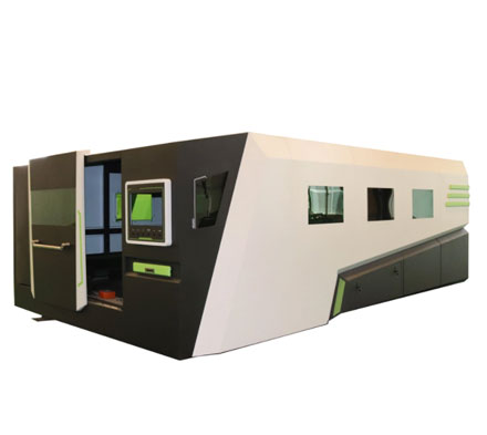 Enclosed type exchanging platform laser cutting machine